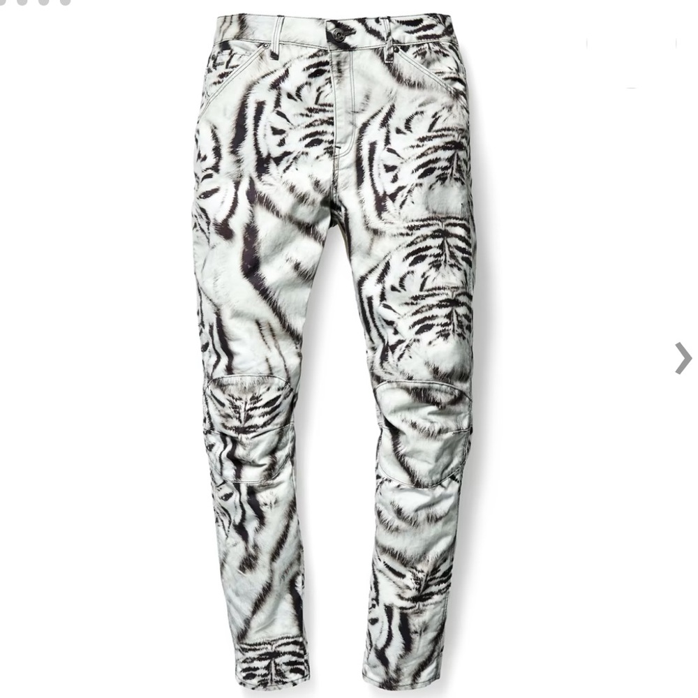 🆕 G-Star Elwood X25 White Tiger Pantr